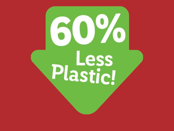 60% less plastic!