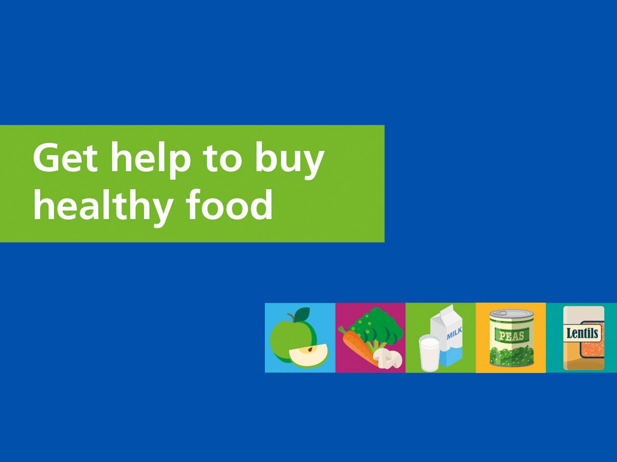 Help buying healthy food: apples, broccoli, milk, peas, lentils.