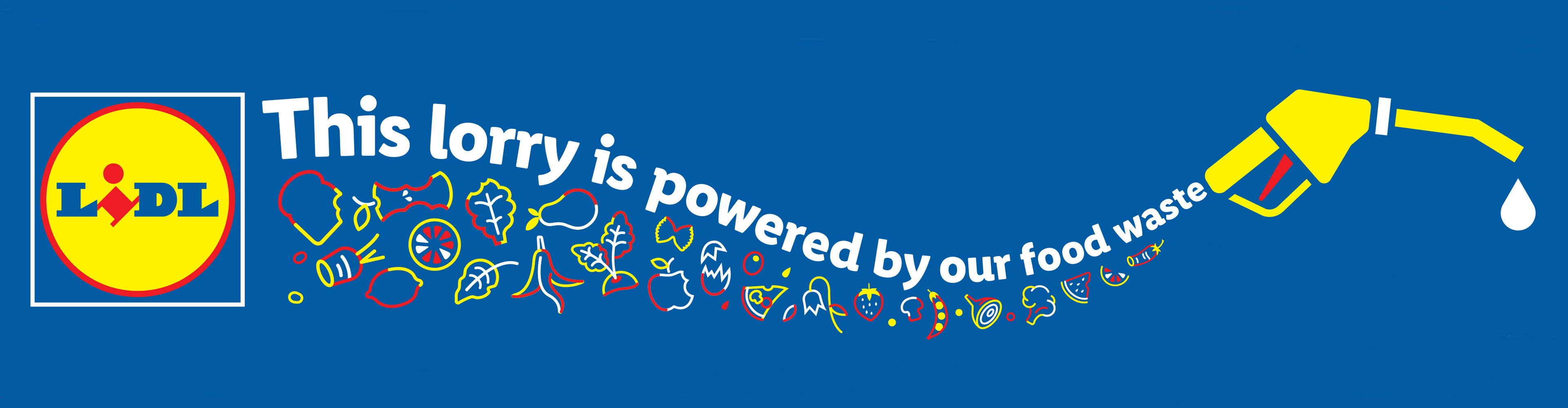 LIDL: Lorry powered by food waste.
