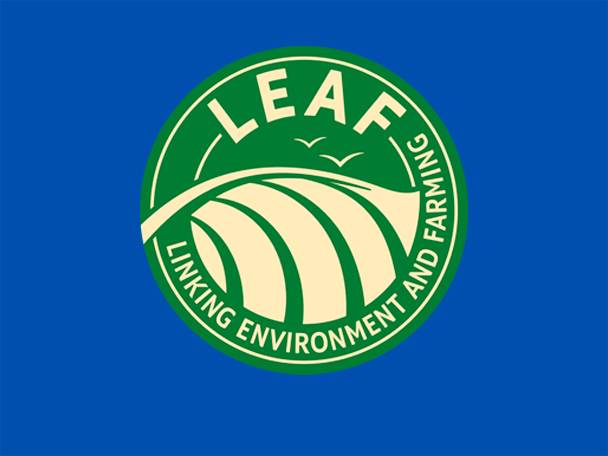 LEAF logo: Linking environment and farming.