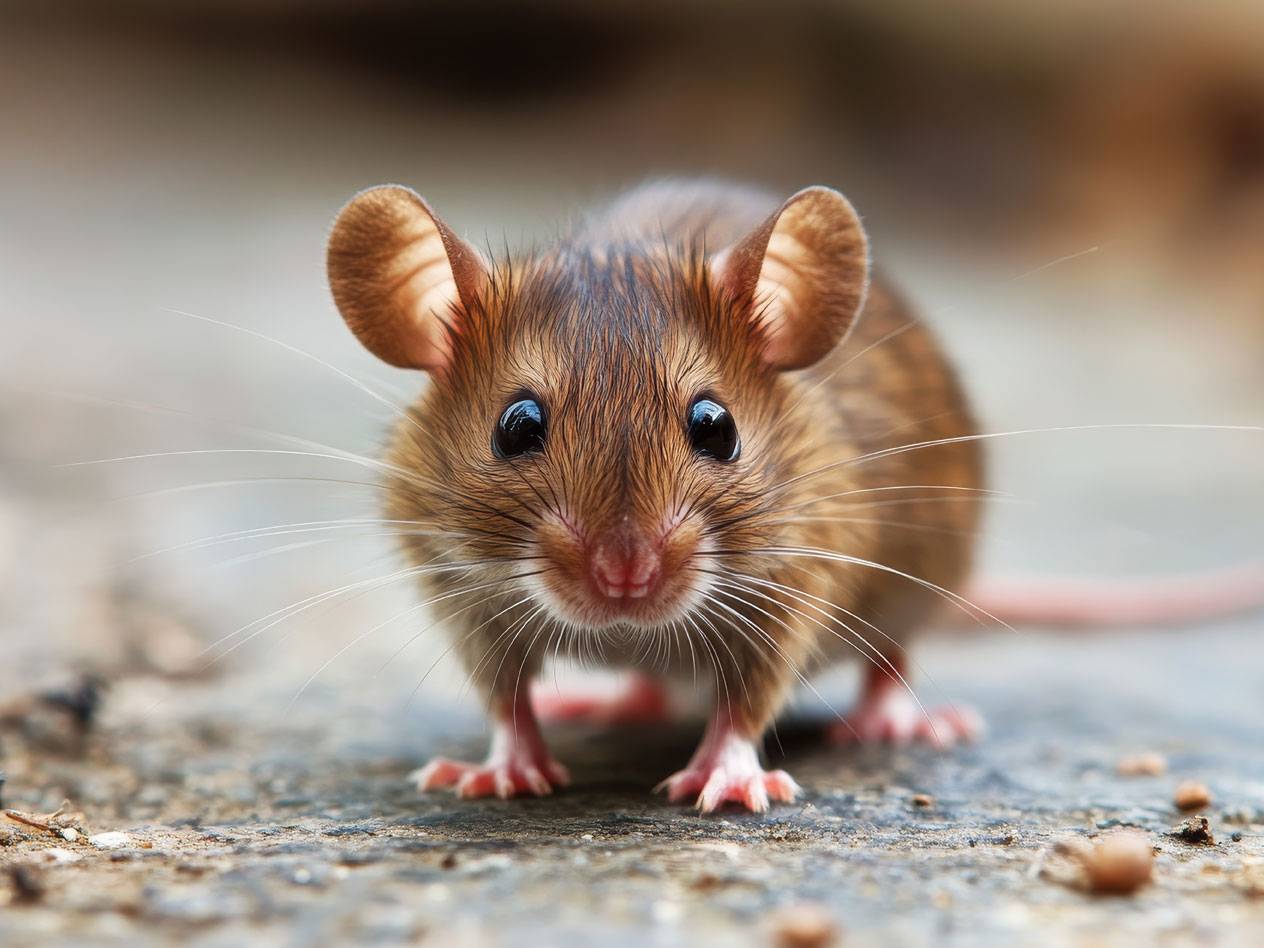 A small brown mouse close-up.