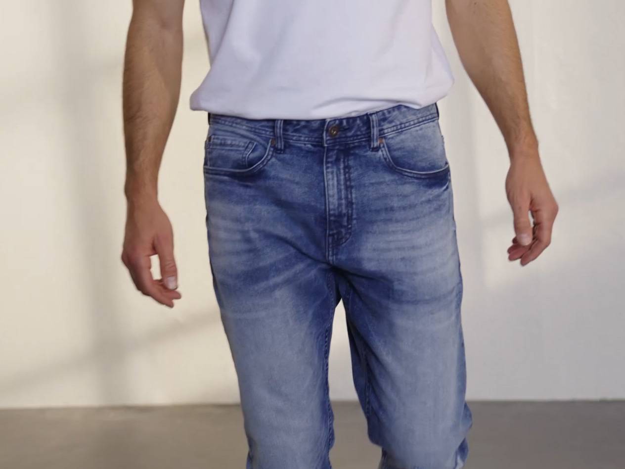 Light blue jeans.